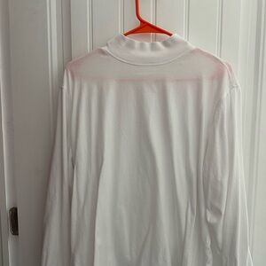 Lands End White Mock Turtleneck
